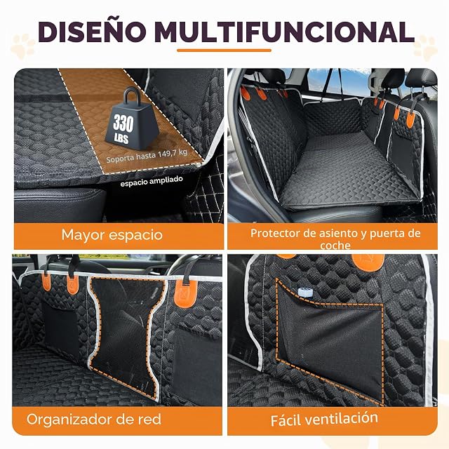 Foto 5 de 8 de ANOSOSPECIAL Extensión del Asiento Trasero, Funda del Asiento del automóvil para Perros
