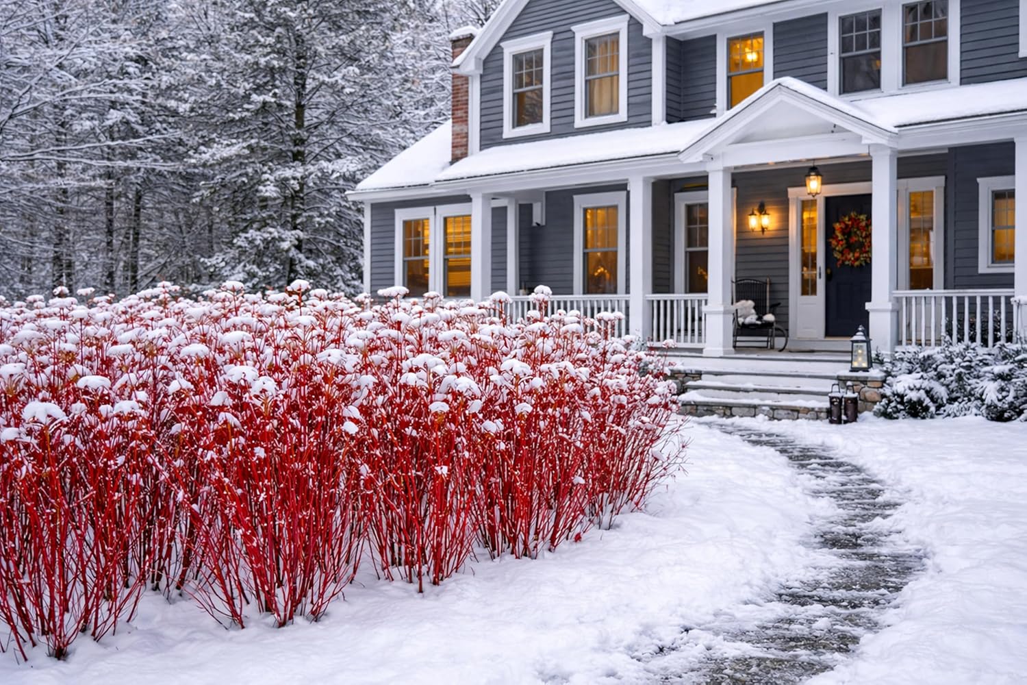 Red Dogwood Cuttings to Grow - Vibrant Red Bark Makes Great Display for Landscape or Garden or use as Privacy Hedge - Redosier Dogwood (50 Cuttings)