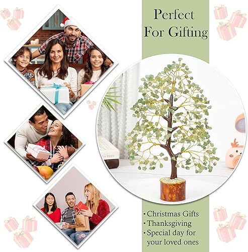 Miniatura 6 de BEZAVO Árbol de la vida de cristal de jade verde  Regalos de cumpleaños para mujeres, mamá, inauguración de la casa y regalo espiritual hecho a