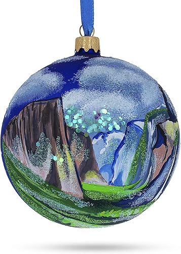 Miniatura 6 de Yosemite National Park, Sierra Nevada California Bola de cristal Adorno de Navidad 4 pulgadas