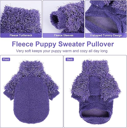 Miniatura 5 de XXS Suéter para perro, ropa de taza de té, suéter de chihuahua para perros pequeños, suéter suave y cálido para cachorros, suéter de invierno para