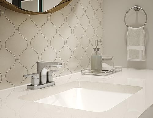 Miniatura 2 de Symmons SLC-6712-STN-1.0 Identity Grifo de baño con 2 manijas con conjunto de drenaje en níquel satinado (1.0 GPM)