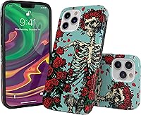 Vista 3 de Casely Funda para iPhone 11 Pro Forever Grateful Funda floral de esqueleto muerto agradecido