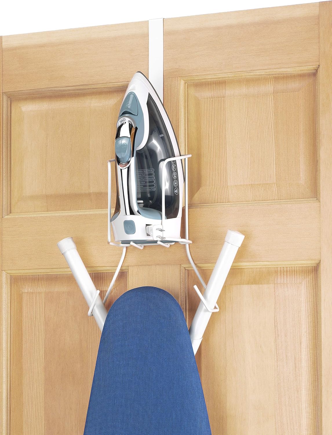 Whitmor Wire Over the Door Ironing Caddy White
