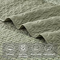 Vista 79 de Andency - Juego de ropa de cama Queen, edredón de patchwork azul mineral, 3 piezas, colcha de verano a rayas ultra suave y ligera, juego