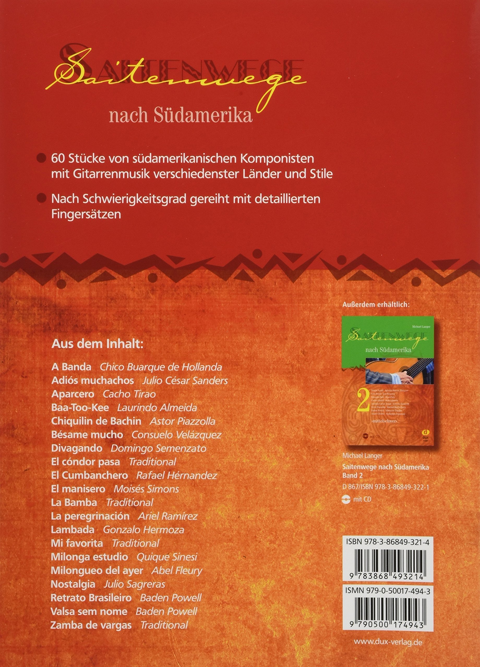 Michael langer : saitenwege nach sudamerika 1 - recueil + cd
