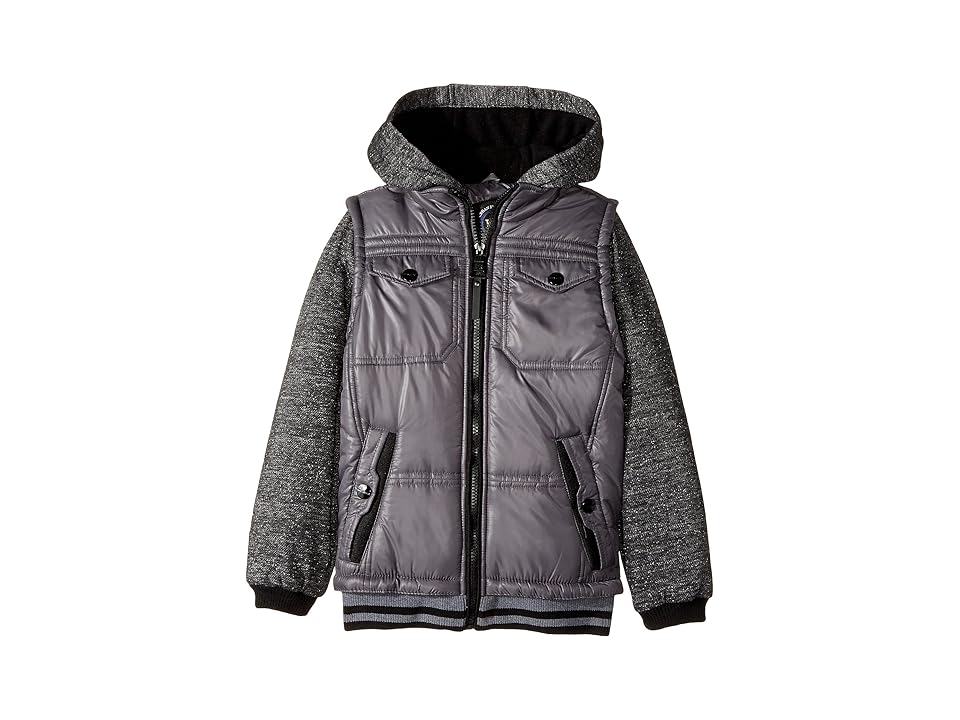 

Urban Republic Kids Varsity Fleece Hoodie (Little Kids/Big Kids) (Charcoal) Boy's Sweatshirt, Gray