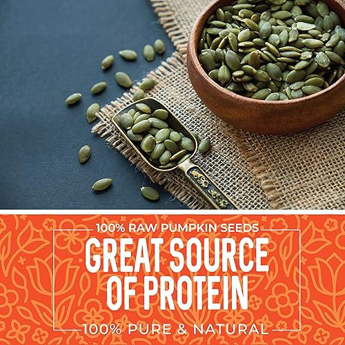 Miniatura 3 de Herbaila Semillas de calabaza crudas sin sal, 2 libras. Semillas de calabaza crudas de Pepitas sin sal, semillas de calabaza sin sal, semillas de