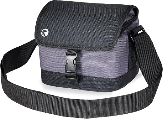 Praktica Luxmedia Bag for CSC Compact System, Mirrorless & Bridge Cameras - Black/Grey fits EOS M50/R/RP/Ra, X-T200/X-S10,...