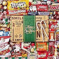 CHRISTMAS CANDY CARE PACKAGE (95 Count) LOADED XMAS GIFT BASKET Assortment Box Filled With Milk Chocolate Santas,...