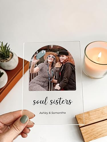 Miniatura 3 de Marco de fotos personalizado con cualquier nombre, palabras e imágenes, soporte de mesa de madera, soporte de escritorio, decoración del hogar,