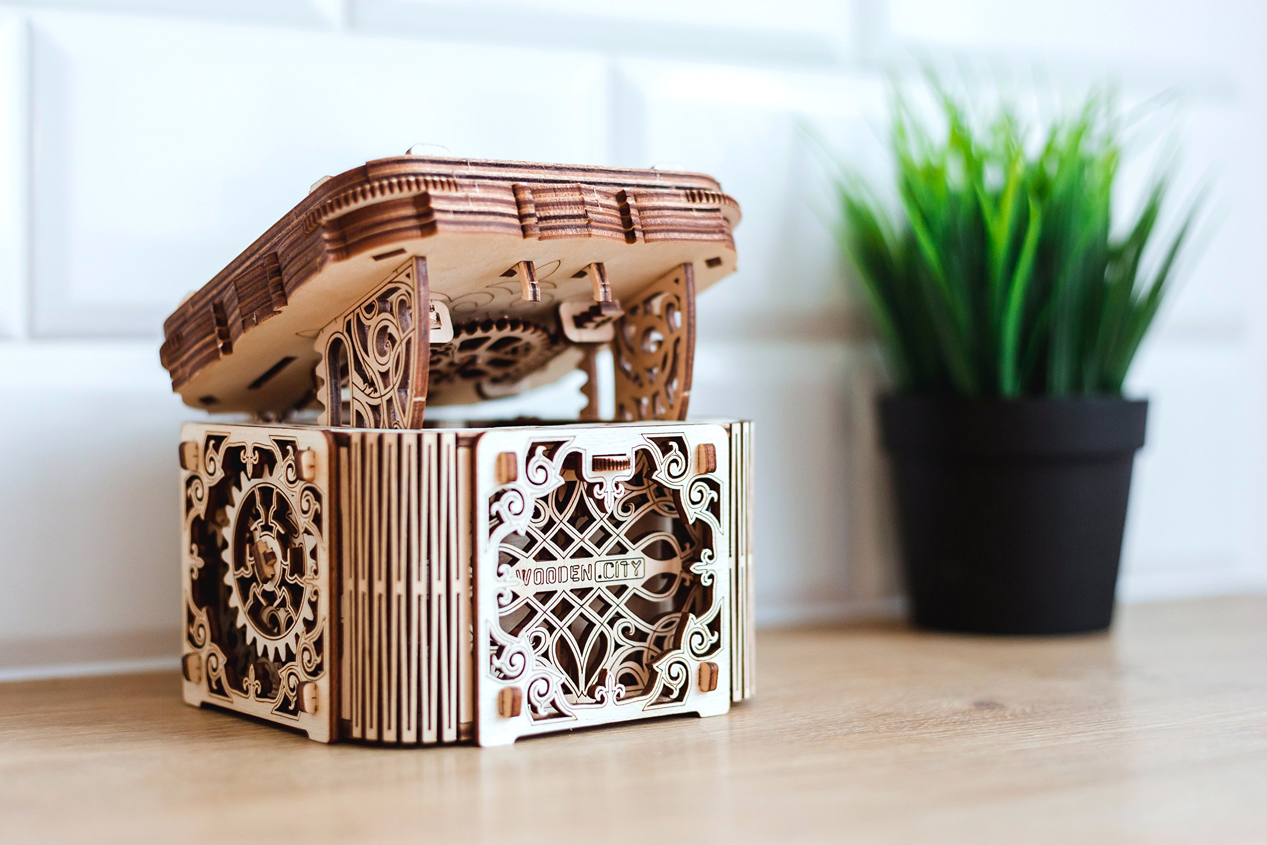 WOODEN.CITY Misteriumbox 3D-Puzzle DIY Toy - Modell aus Holz zum Bauen, Safe Tresor, Bastelset Erwachsene, Modellbausatz Jugendliche und Erwachsene