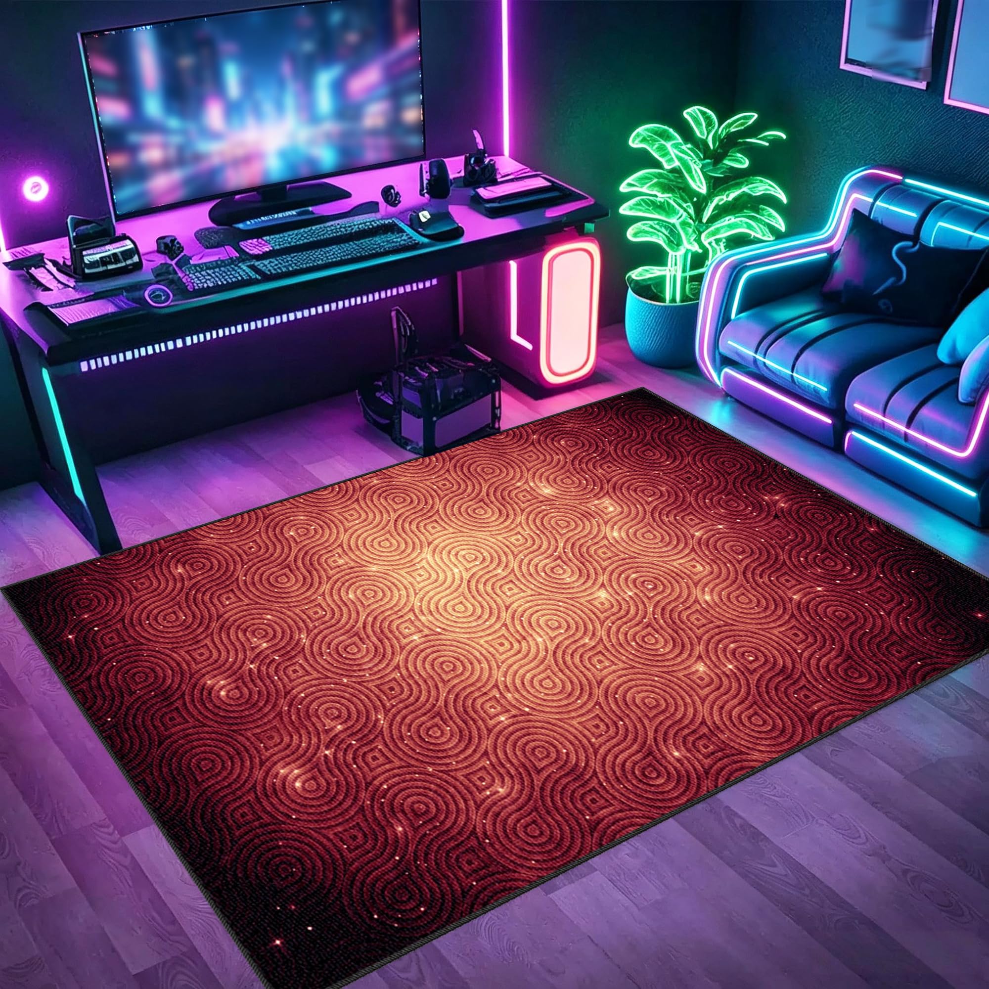 Tapis de jeu gaming 100x140cm pour chambre d'enfant et espace joueur