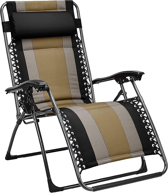 Amazon Basics Padded Zero Gravity Chair- Black 100 x 76 x 112 cm