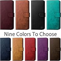 Vista 2 de DuckSky Funda tipo cartera de piel auténtica para iPhone 11 con bloqueo RFID, 4 tarjeteros de crédito. Cuero auténtico. Funda protectora para iPhone