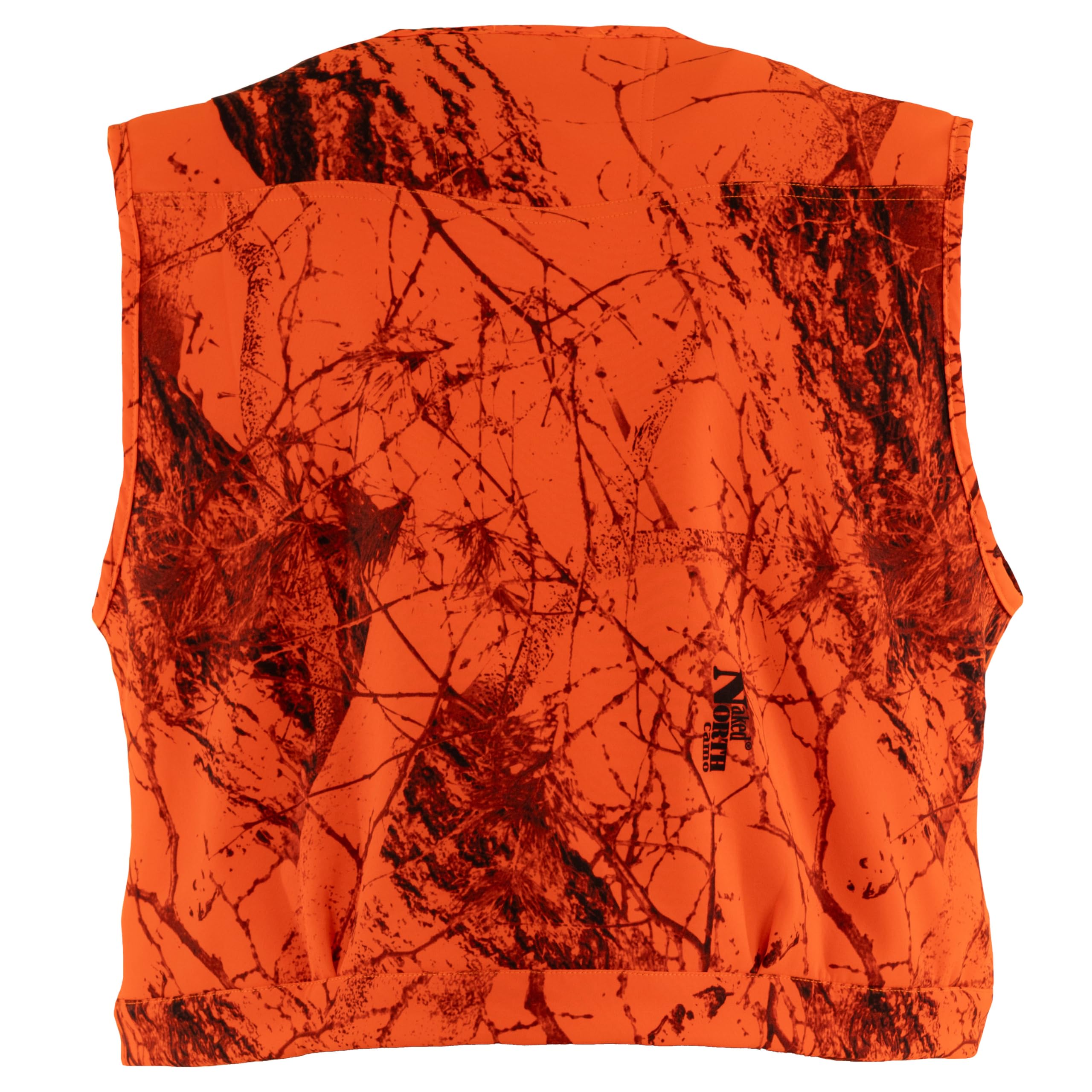 Gamehide Big Game Deer Hunting Open Range Blaze Safety Vest (Orange Camo, X-Large)