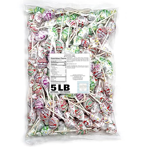 Miniatura 2 de Charms Blow Pops, bolsa a granel de 5 libras (aproximadamente 115), paletas rellenas de goma de mascar con sabor a fruta surtida, caramelos duros a