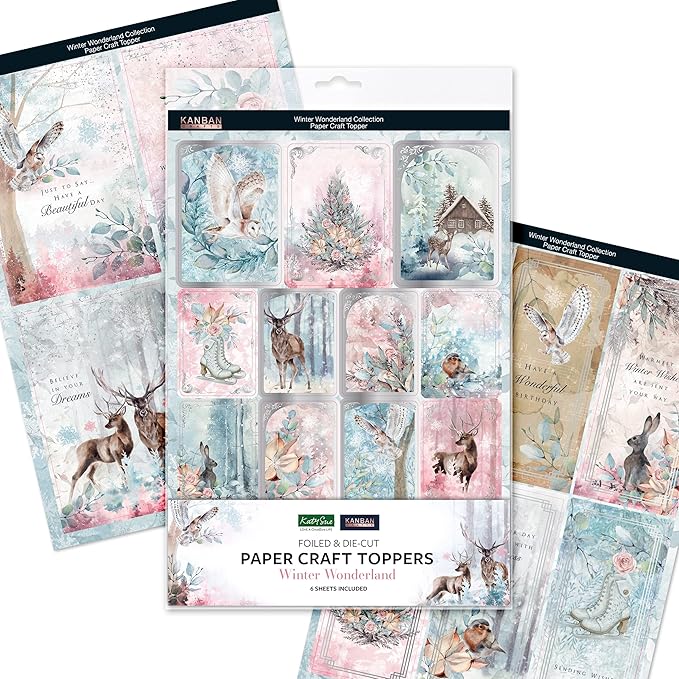 Kanban Crafts 'Winter Wonderland' Foiled & DieCut Paper Craft Toppers