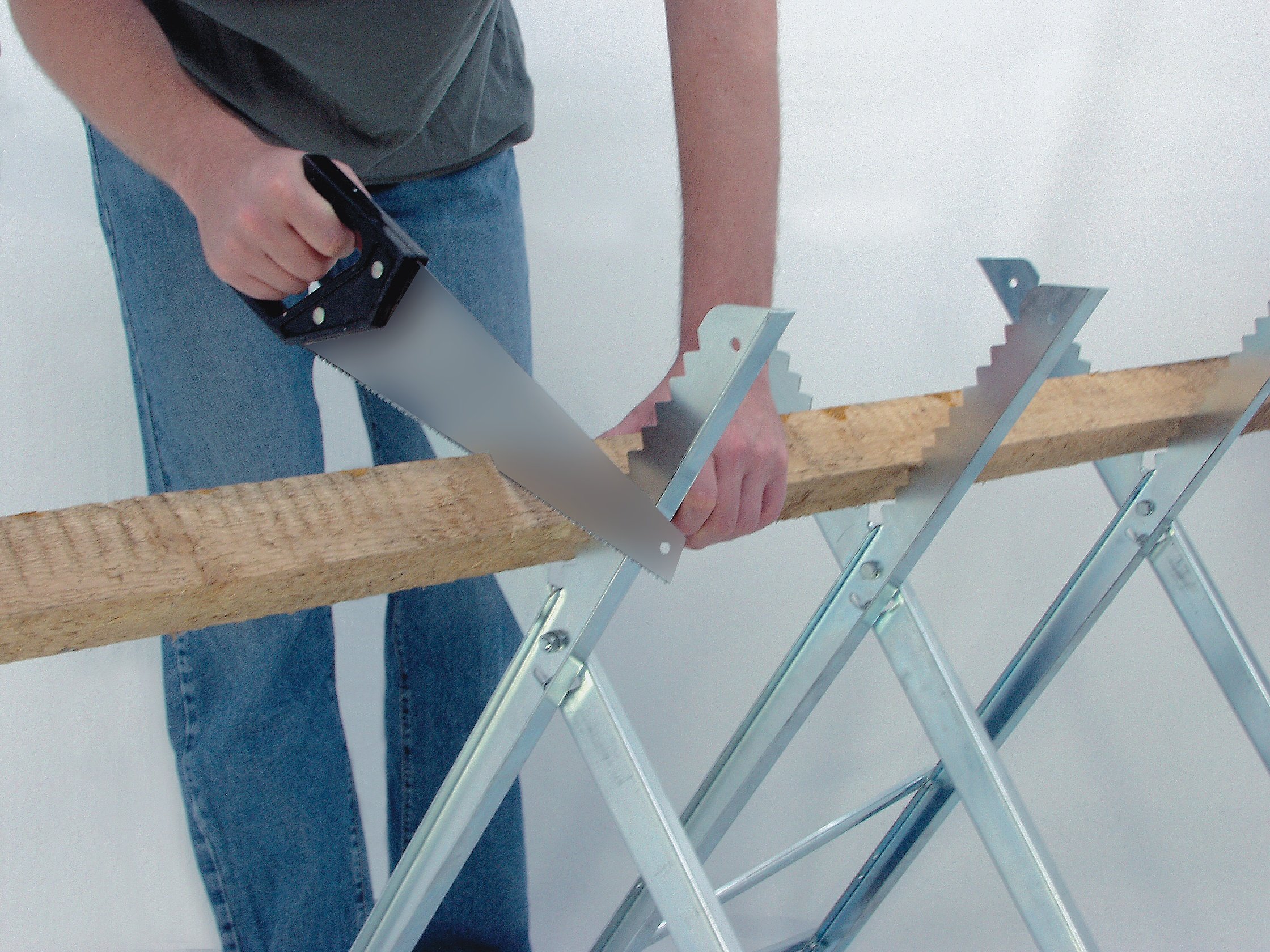 Brennenstuhl caballete de sierra MB 150 S (caballete de madera galvanizado, bastidor de sierra plegable)