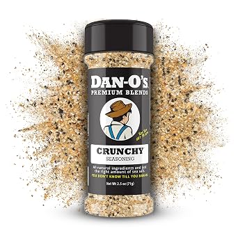 Dan-Os Crunchy Seasoning, 2.5 oz Bottle, Everything Seasoning for Fish, Eggs, Salads, Veggies and More, Sugar Free, Zero Calorie, Use this Spice Blend for Everything from Breakfast to Dinner