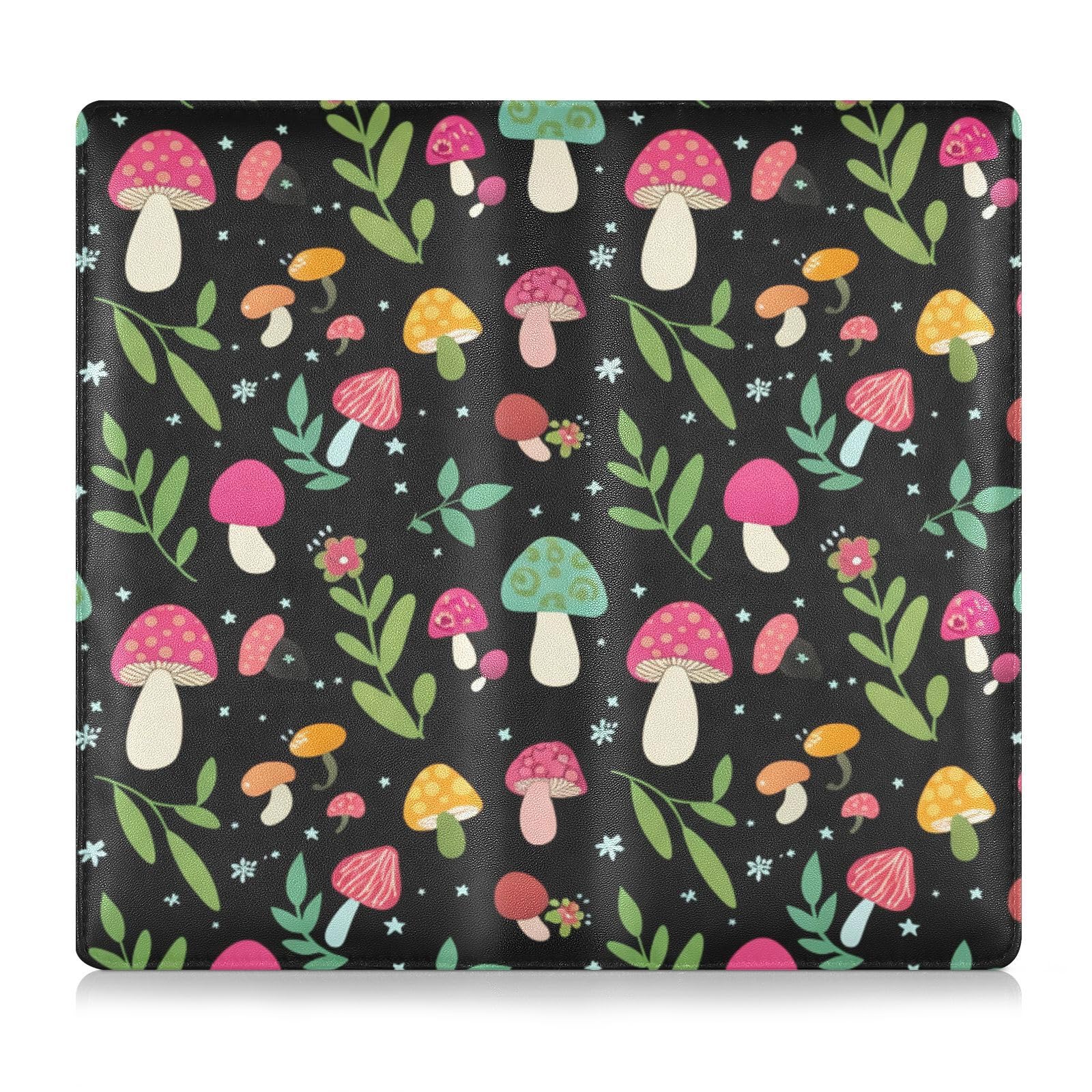 BURSTDDY Mushrooms Leather Car Registration and Insurance Holder,Registration and Insurance Card Holder Glove Box Car Organizer Car Document Holder for Cards, Driver License