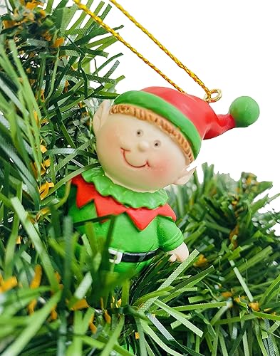 Miniatura 5 de Juego de leyendas de elfos de elfo, decoración de árbol de Navidad con tarjeta de historia en caja