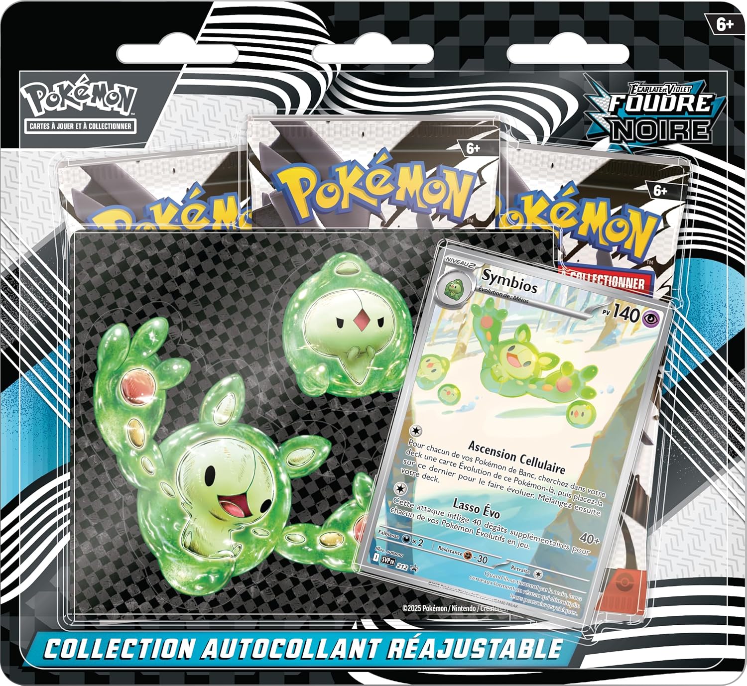Pokémon — Collection autocollant Foudre Noire : Symbios (3 boosters + promo)