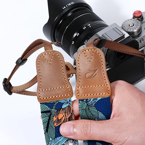 Miniatura 123 de Padwa Lifestyle Correa de cámara a rayas, de 1.5 pulgadas, suave tejido de cuerda de algodón, correa de hombro para fotógrafos y todas las cámaras