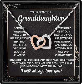 VIRAGIL Granddaughter Necklace - Gifts From Grandma & Grandpa, Birthday & Christmas
