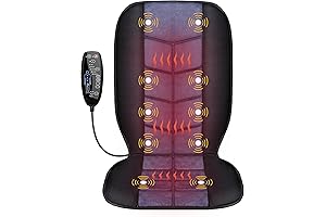 Silla para Masajes con Calor, Almohadilla de Masaje para la Espalda con...