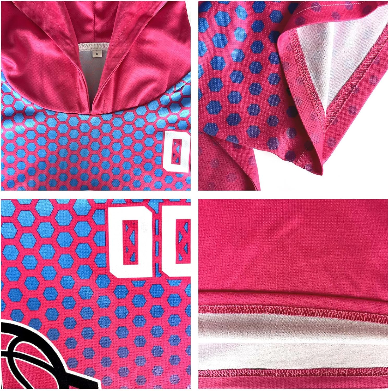 vients Custom Hooded T Shirt Short Sleeve Hoodies for Adult Kid Shirts with Hoods Printed Name Number Logo - Image 4