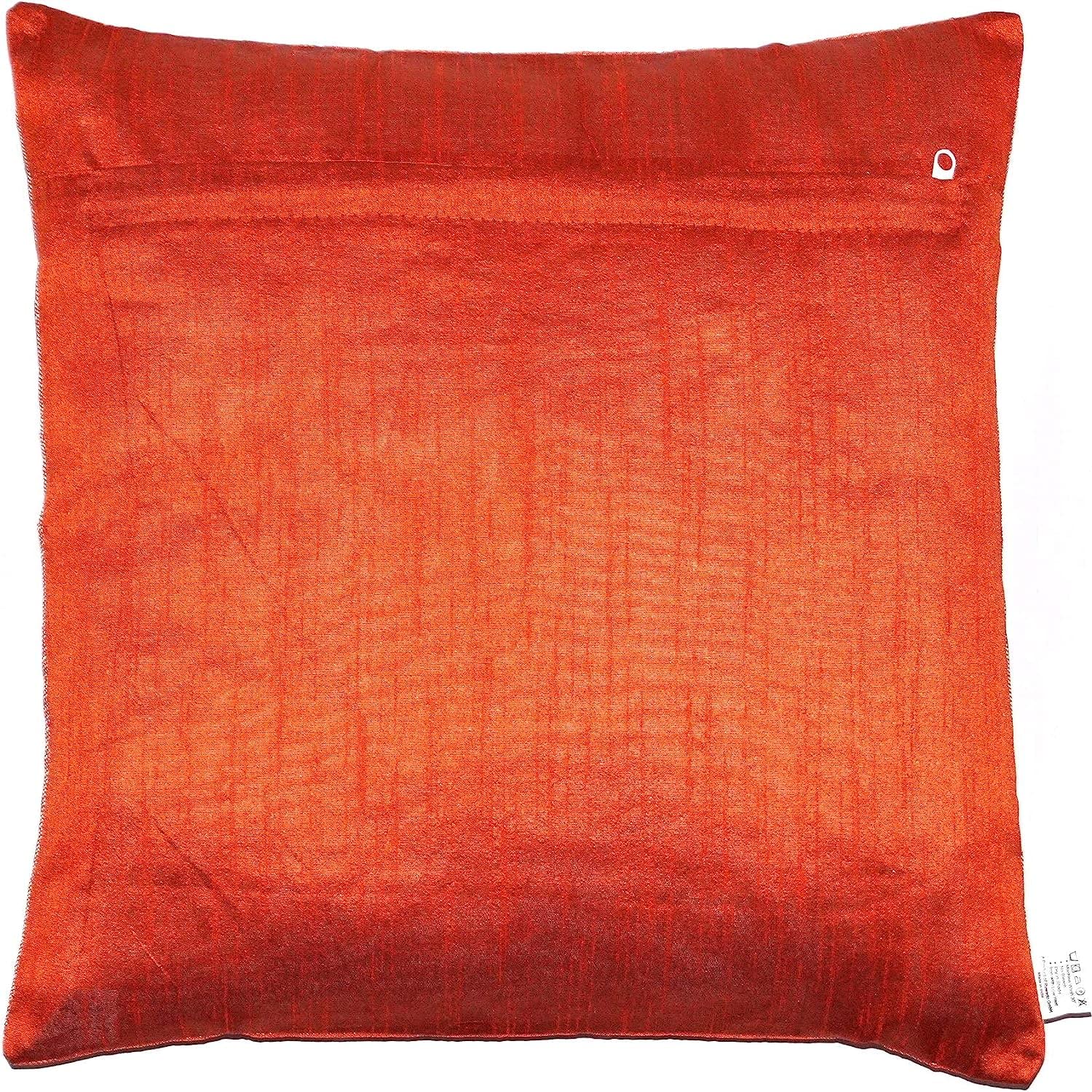 Federa Per Cuscino In Seta Fatta A Mano, Motivo Mandala, 40x40 Cm - Colore Arancio Ruggine, Cerniera Invisibile - 2