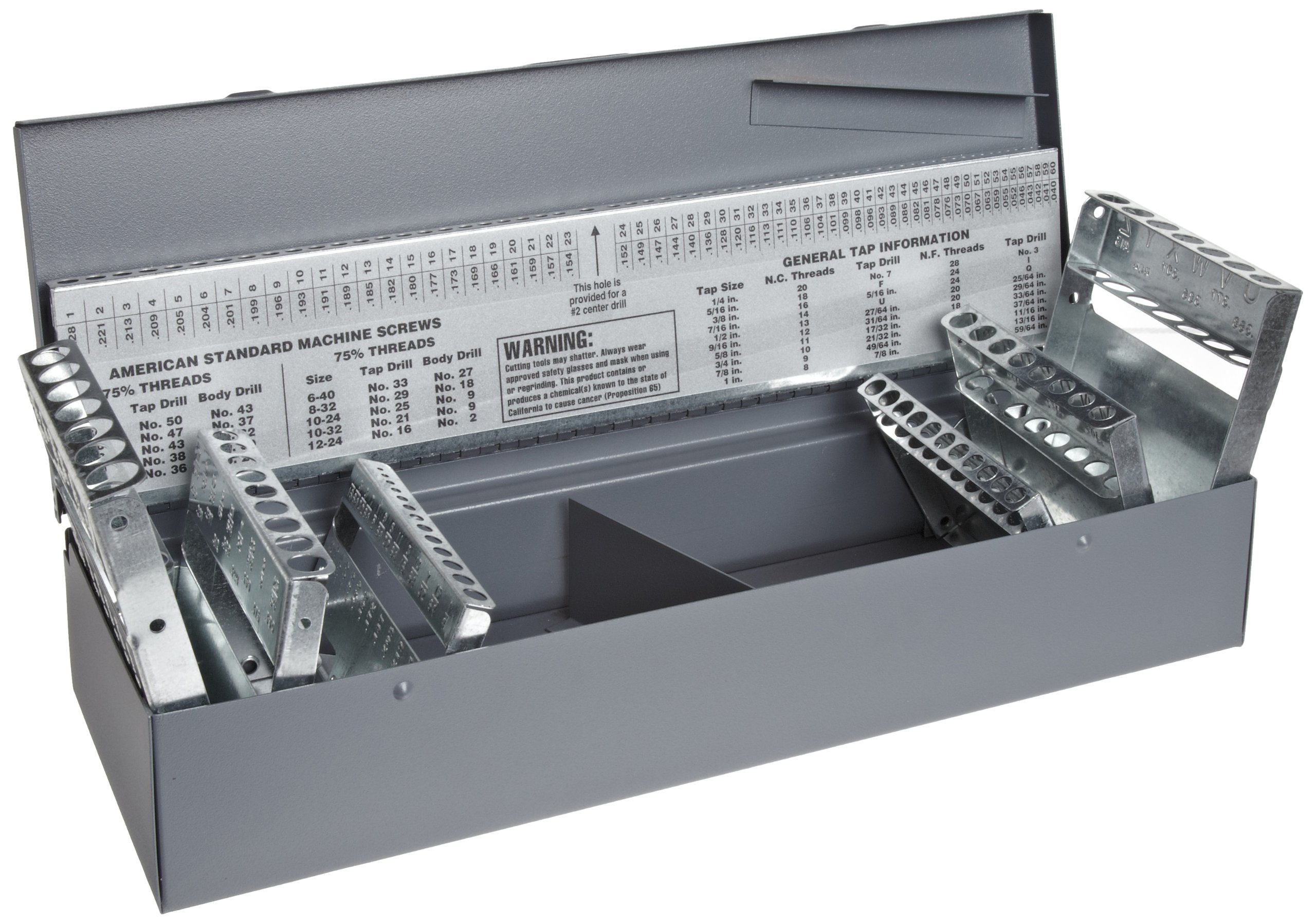 Chicago Latrobe Walizka na bity, pojemność 115 bitów, do cala/listów/drutu o rozmiarach 1/16 cala - 1/2 cala x 64. kroki, A - Z, 60 - #1