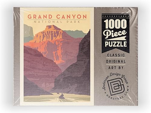 Miniatura 8 de Parque Nacional del Gran Cañón Kayak, póster vintage, rompecabezas de 1000 piezas para adultos