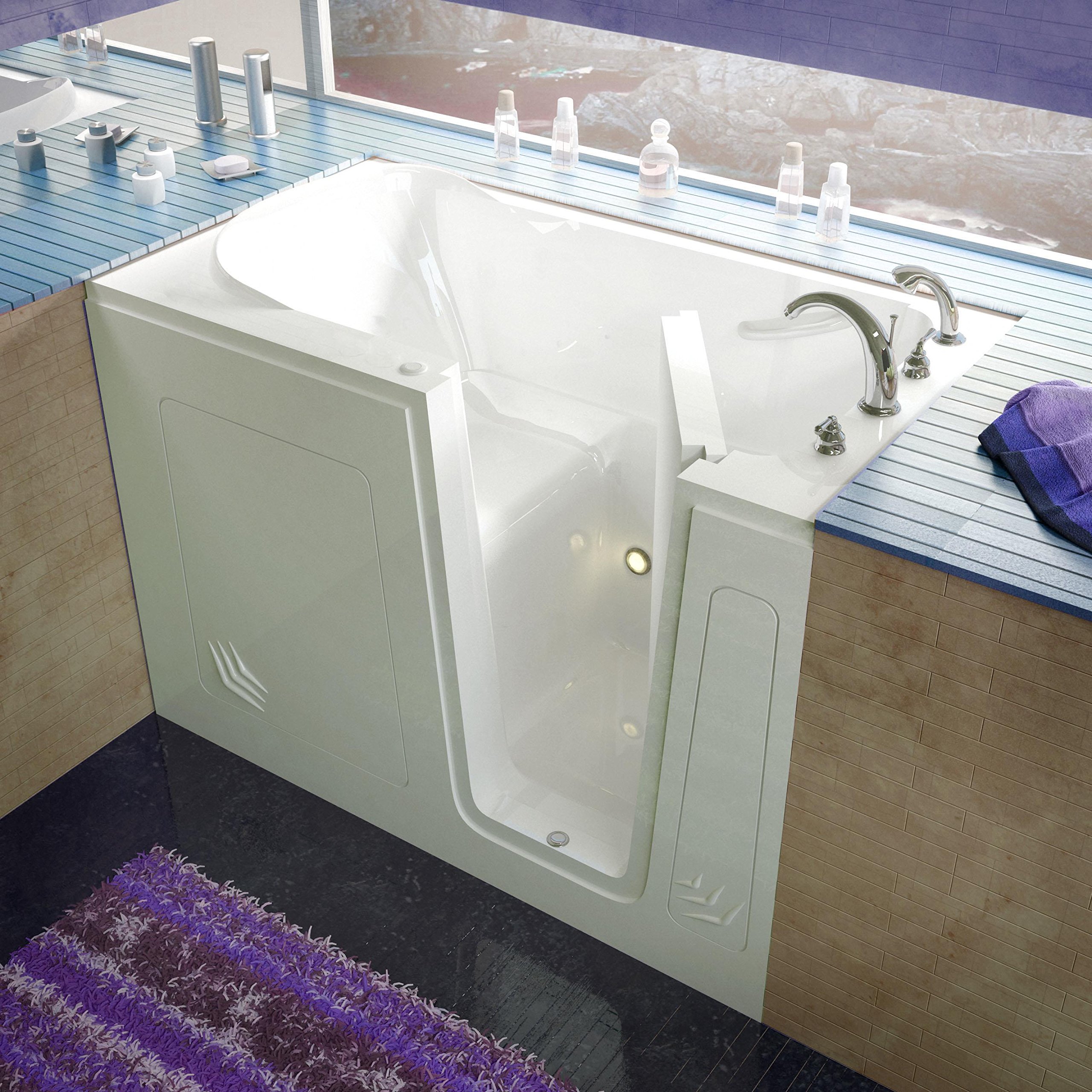 Venzi 30x54 Right Drain White Soaking Walk In Bathtub