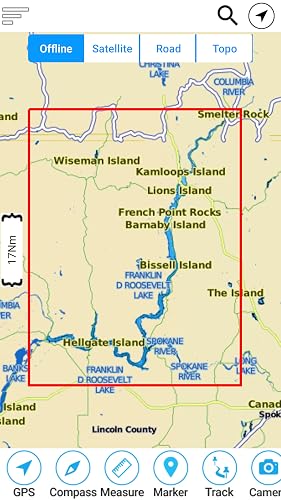 Franklin D. Roosevelt Lake - WA Offline GPS Charts – vue 9