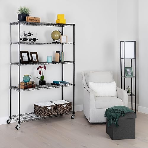 Miniatura 19 de Seville Classics Reposapiés otomano de tela acolchada, asiento acolchado para dormitorio, dormitorio, loft, sala de estar, entrada, pasillo, Azul