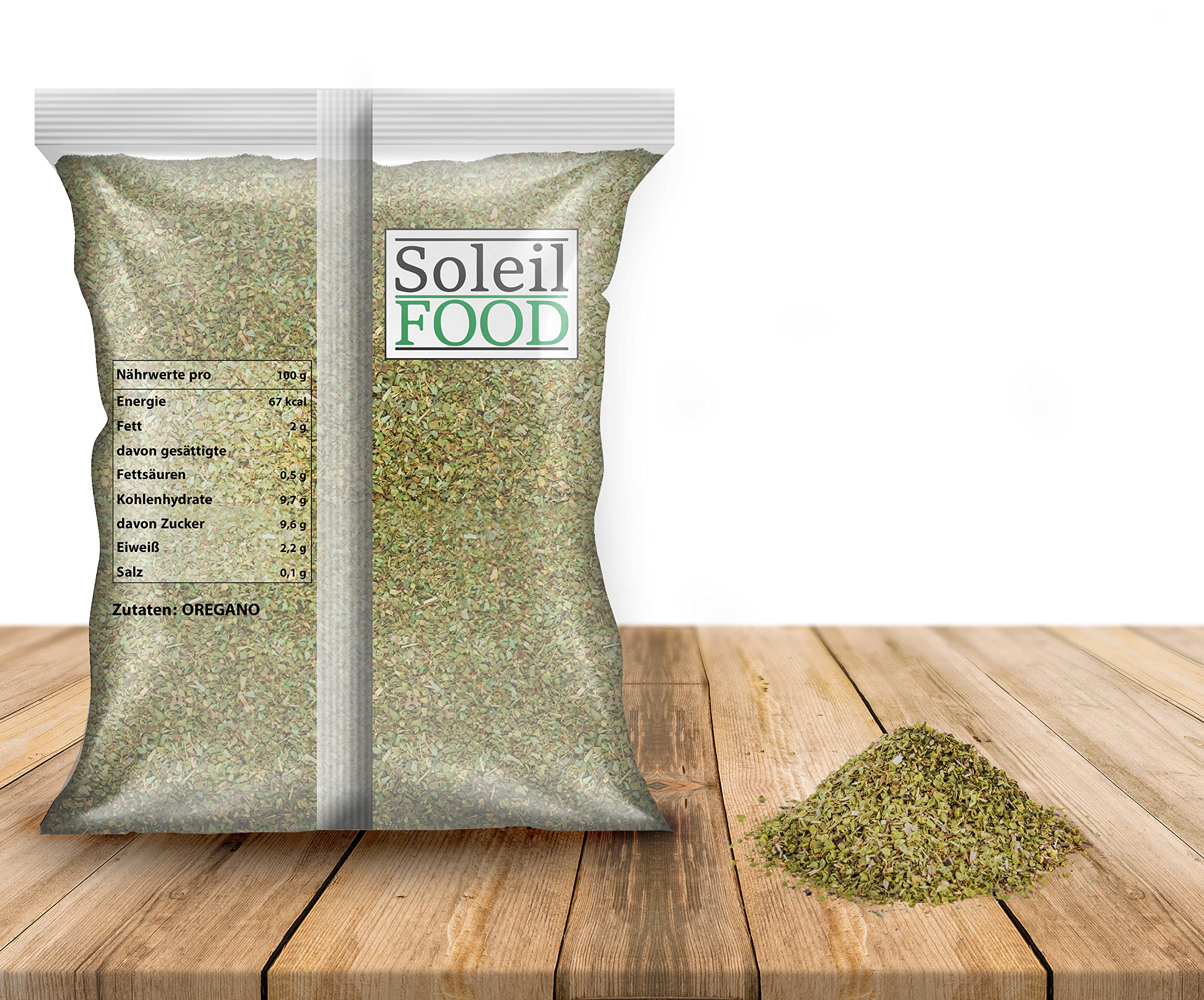 Oregano getrocknet – Aromatisch & mediterran | Für Pizza, Pasta & Tomatensaucen | 1 kg | SoleilFOOD