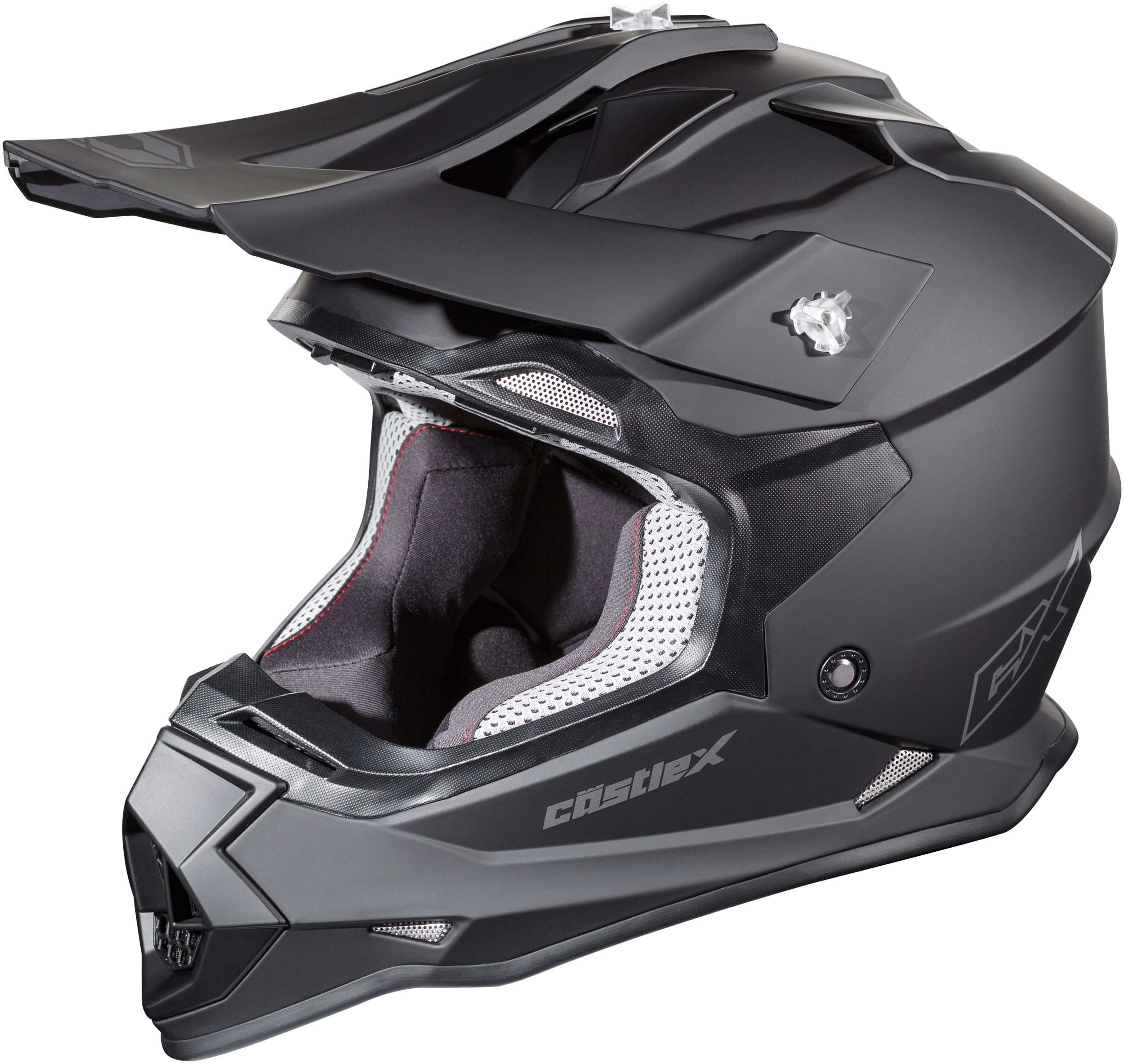 Castle Mode MX - Motocross/Off-Road/ATV/UTV Helmet (LRG, Matte Black)