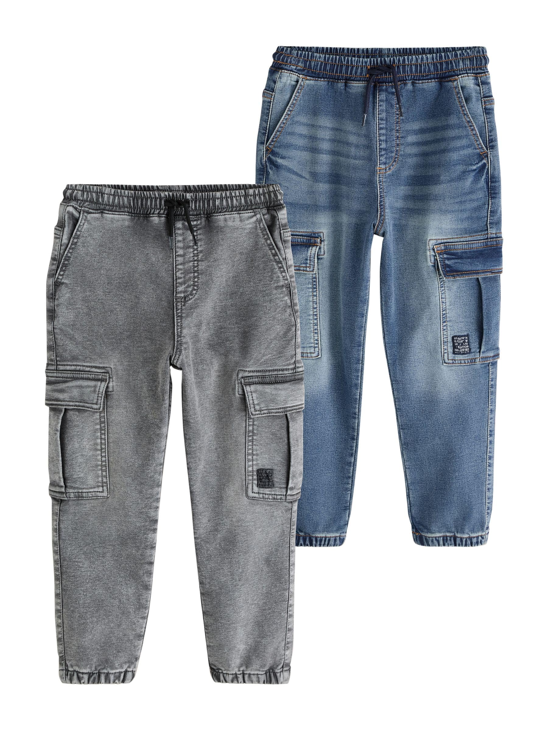 NEXT Garçon Jean Cargo à Taille élastique, Lot de 2