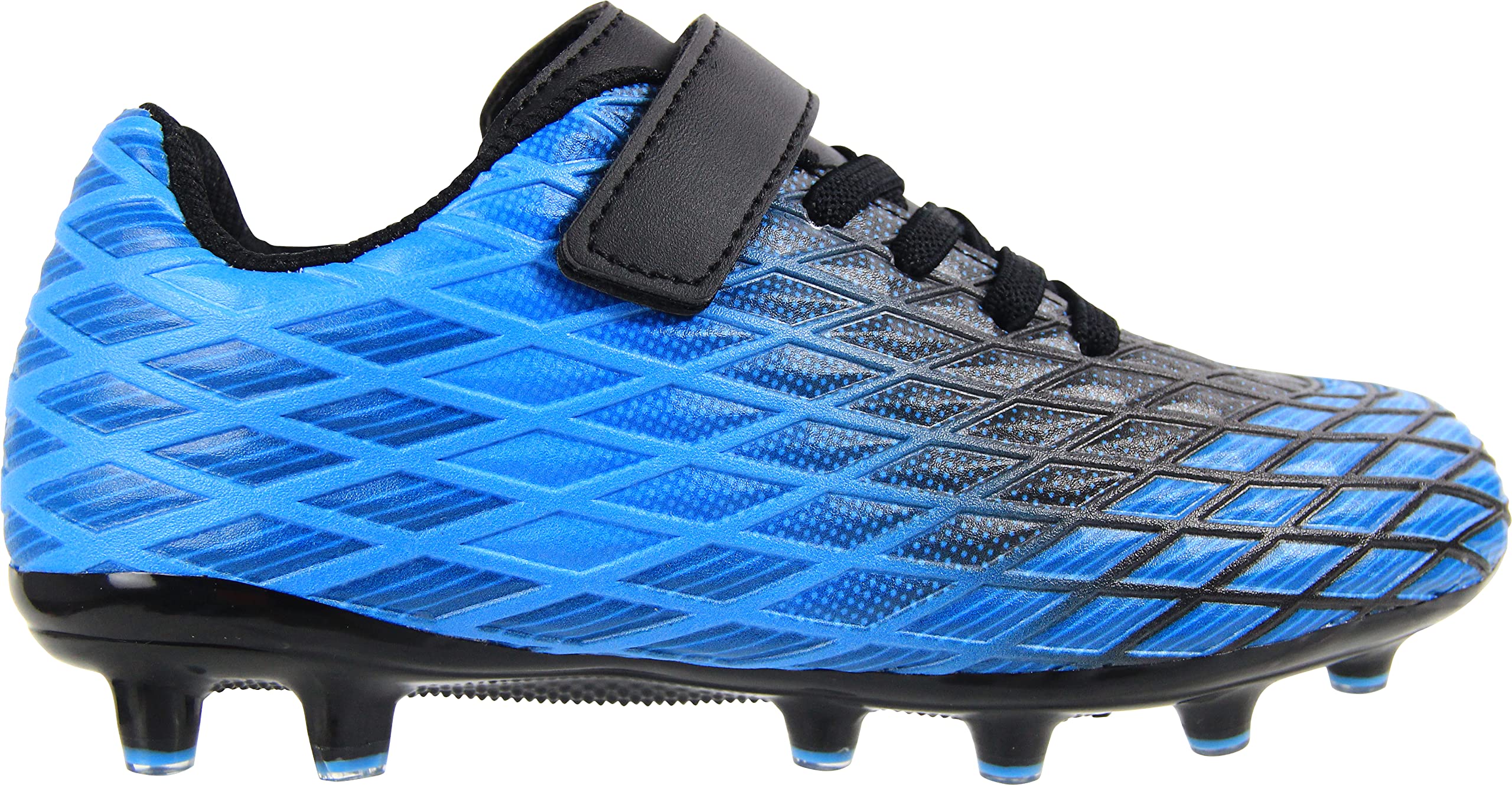 Sooneeya Kids Soccer Cleats Youth Athletic Firm Ground Baseball Shoes Blue Black Size 11.5 M US Little Kid