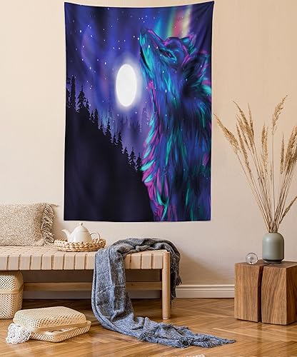 Miniatura 36 de Ambesonne Tapiz gótico, patio con hiedra encantada en la puerta antigua al bosque, colgante de pared ancho para dormitorio, sala de estar, 2-Verde