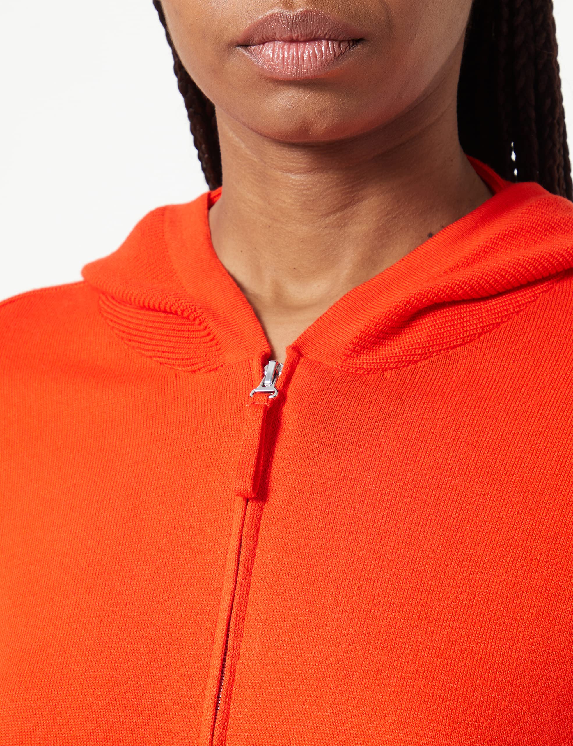 United Colors of Benetton Damen T-Shirt MIT Kapuze. M/L 103CD500F LANGÄRMLIGER Hoodie, Rot 35D, S