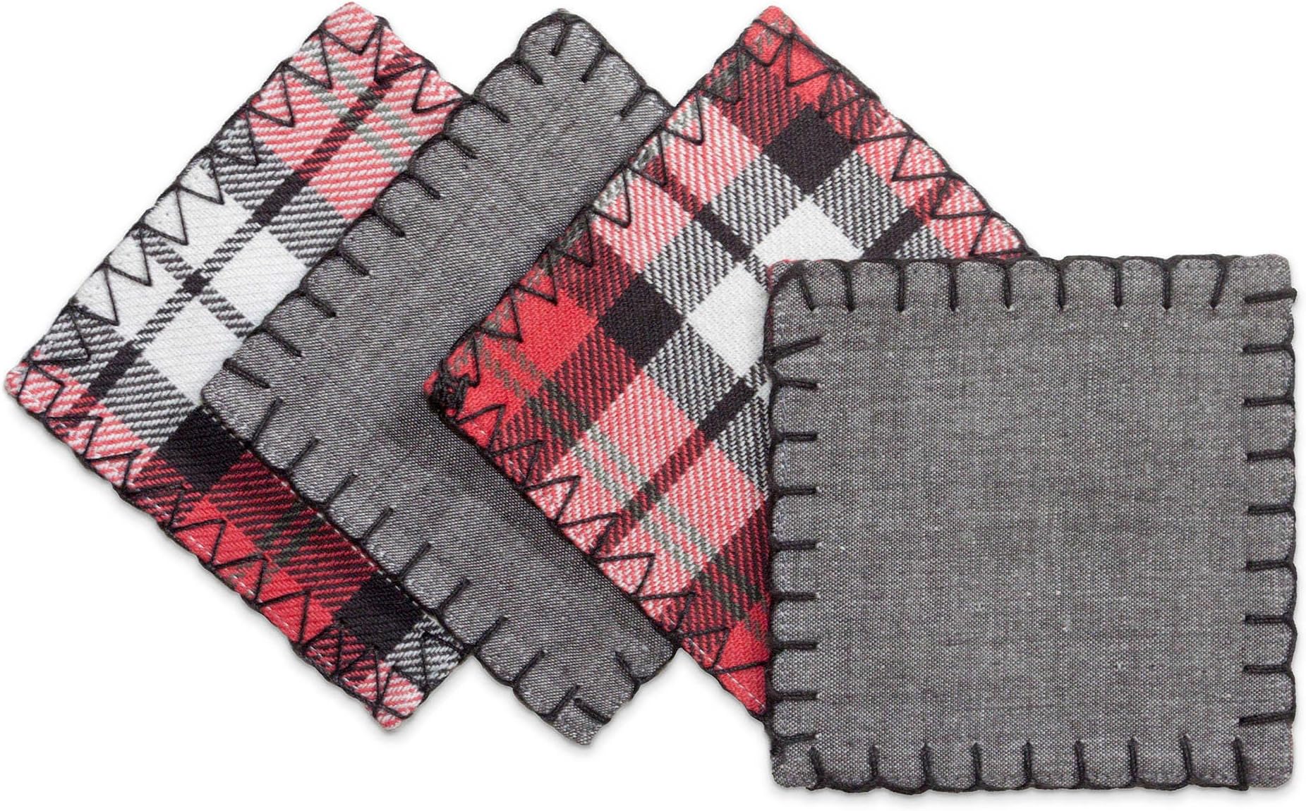 Winter Wonderland Breckenridge Reversible Coasters-Set of 4