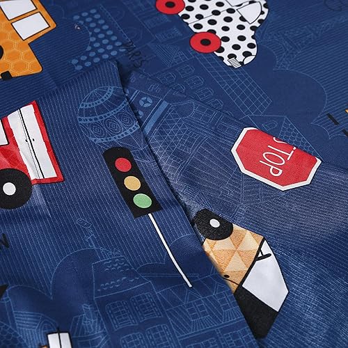 Miniatura 5 de MAG Juego de sábanas de 4 piezas de transporte azul, juego de sábanas tamaño individual para automóvil, para niños, adolescentes y niñas
