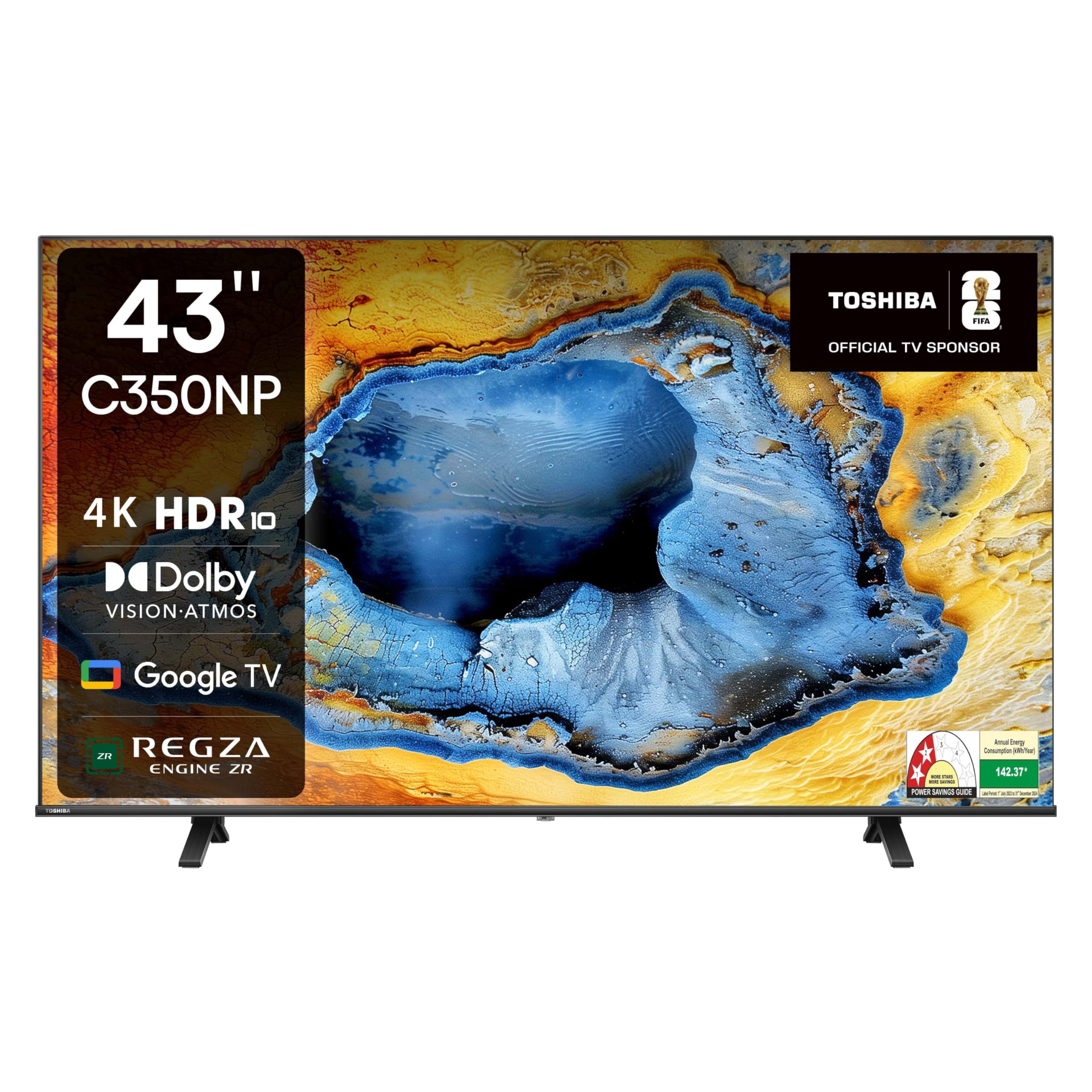 - TOSHIBA 108 cm (43 inches) C350NP Series 4K Ultra HD Smart LED Google TV 43C350NP (Black)