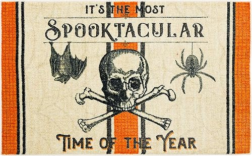 Miniatura 3 de Mohawk Home Tapete de cocina lavable a máquina de Halloween, color crema Spooktacular (2' x 3' 4")