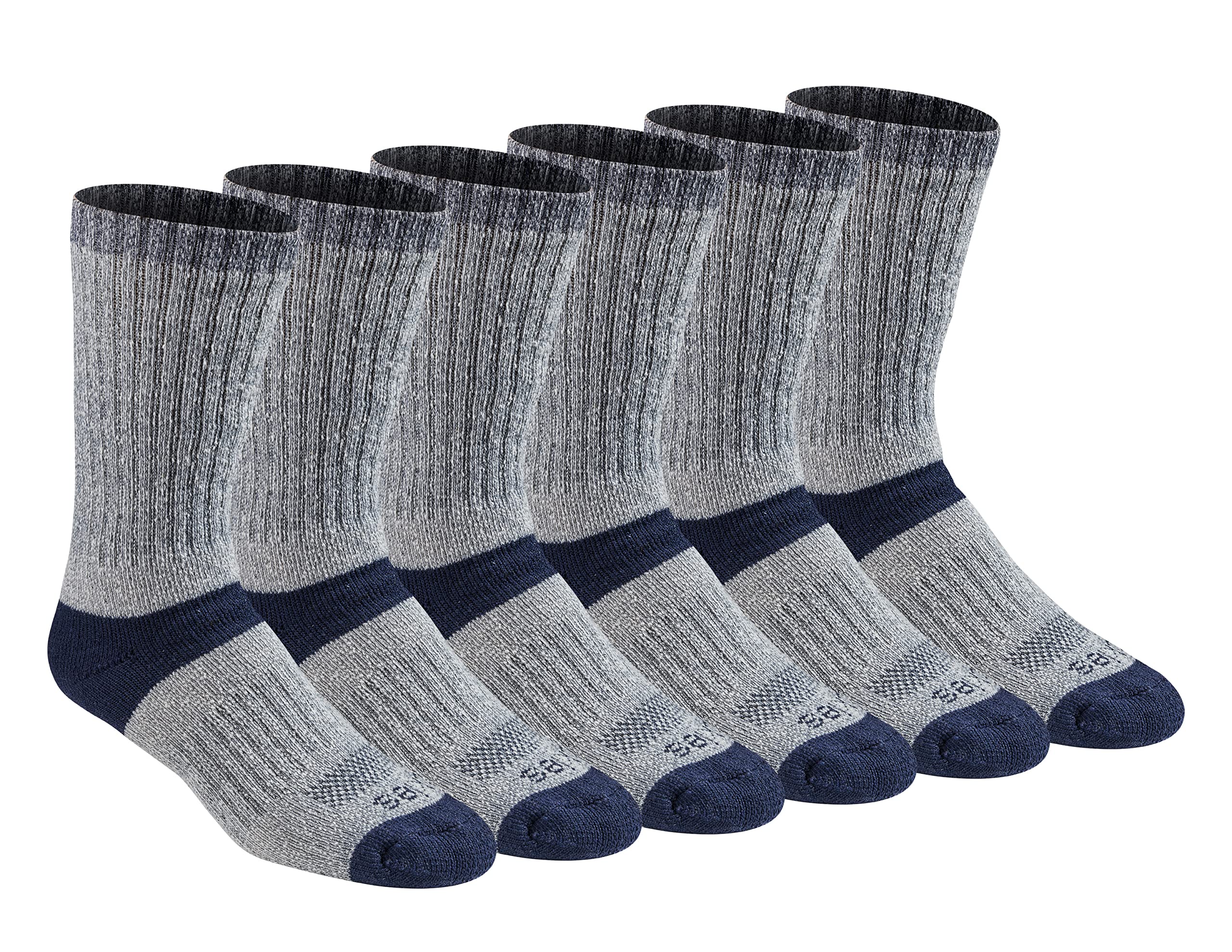 DickiesMen's Dri-tech Temperature Regulating Wool Blended Work Crew Socks, (6, 12 Pairs)