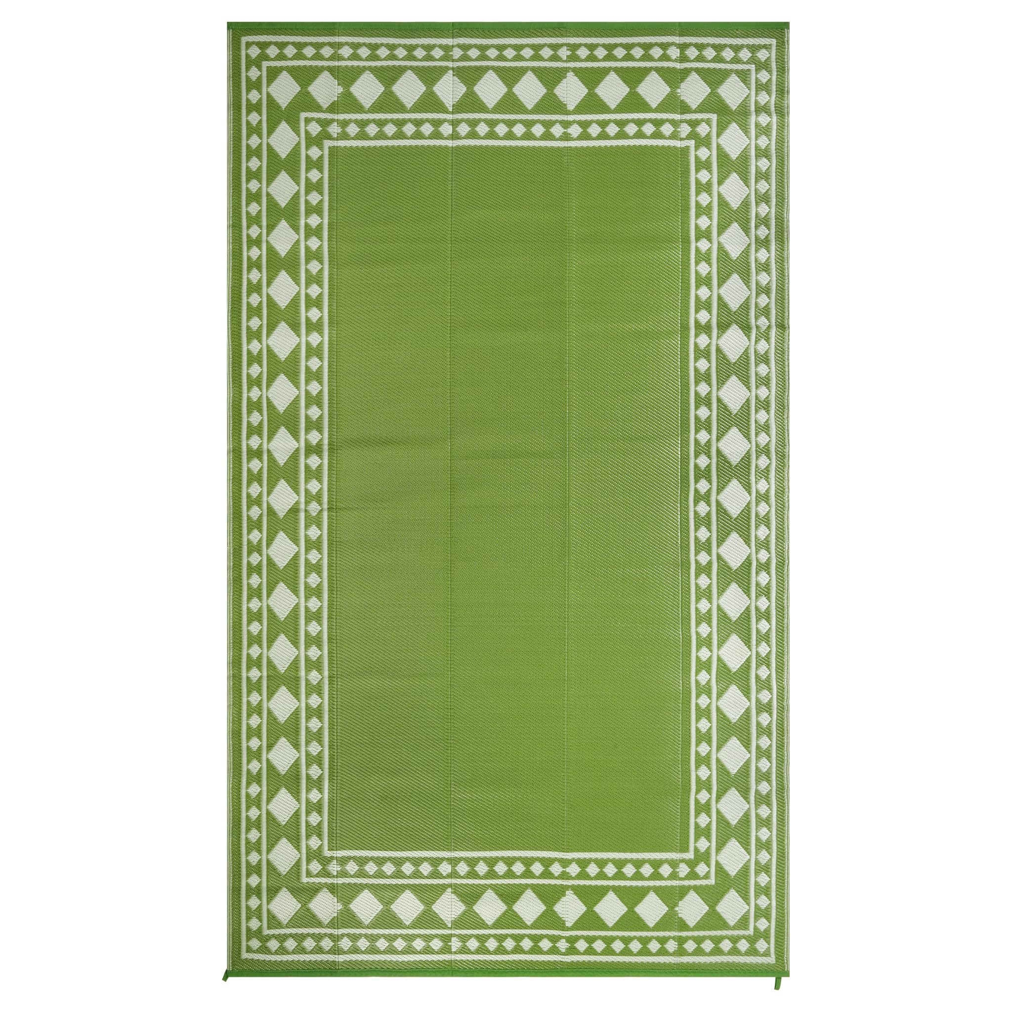 Homcomodar Tappeto da esterno resistente agli agenti atmosferici 180x270 cm reversibile impermeabile plastica per campeggio terrazzo giardino
