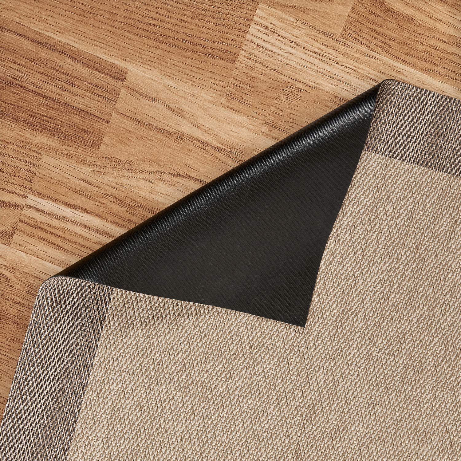 Alfombra Vinilica Salon Premium Alfombras de habitación Comedor baño Cocina Lavable Antideslizante y Resistente para Interior y Exterior Estores Basic Beige 120x180 cm